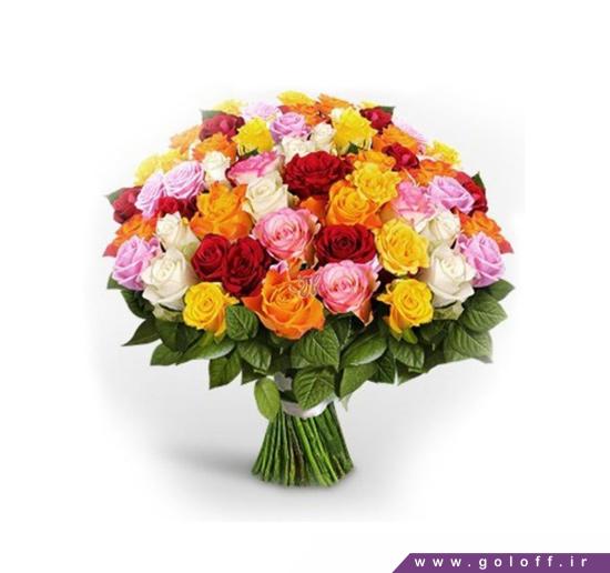 دسته گل رز رنگی - دسته گل رز جوزفین - Josefin | گل آف